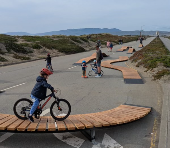 Kids Enjoy San Francisco’s Beach Safe from Pollution and Speeding Traffic