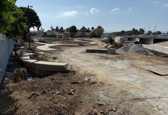Construction Well Underway At Caballero Creek Park in Tarzana