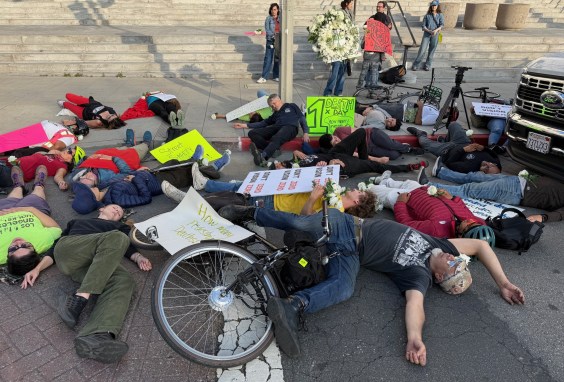 Safe Streets Advocates Stage Die-In Protest Against Severe City Budget Cuts