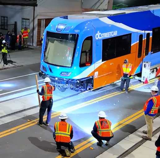 First OC Streetcar Arrives