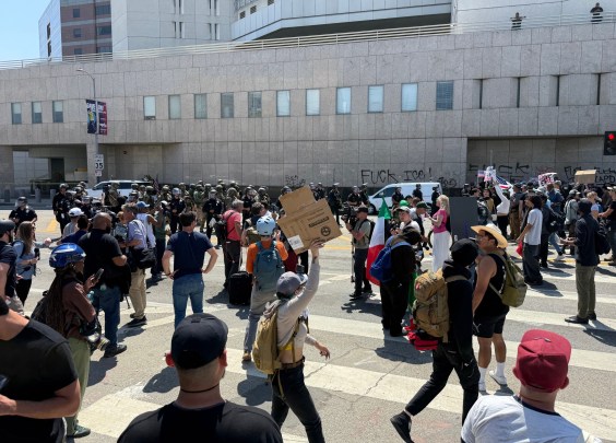 Eyes on the Street: ICE Protests Continue in Downtown L.A.