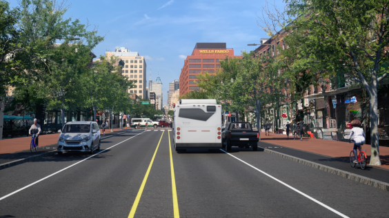 Commentary: First Section of Market Street’s Sidewalk-Level Bike Lanes Completed