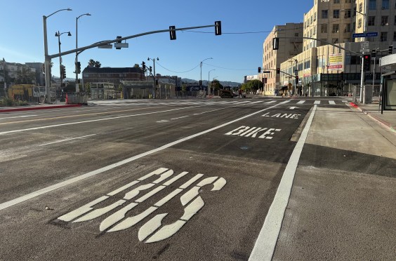 Eyes On the Street: Metro and L.A. City Restore Wilshire Blvd. at New Subway Stations