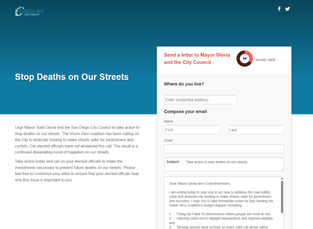 Circulate SD Opens Online Portal for Residents to Advocate for Safe Streets