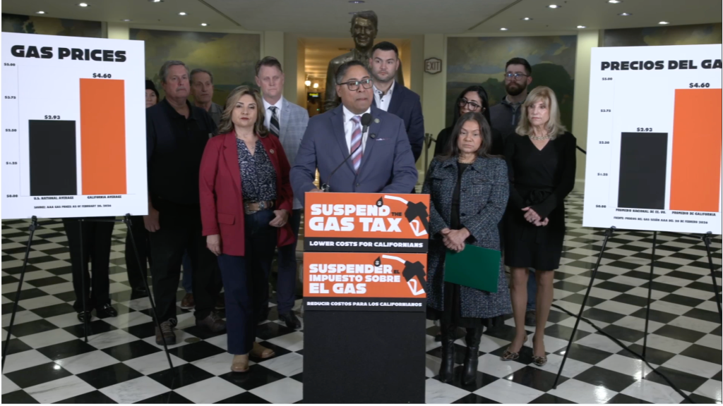 Republican’s Demagogue on Suspending Gas Tax and Climate Fuel Rules — Again