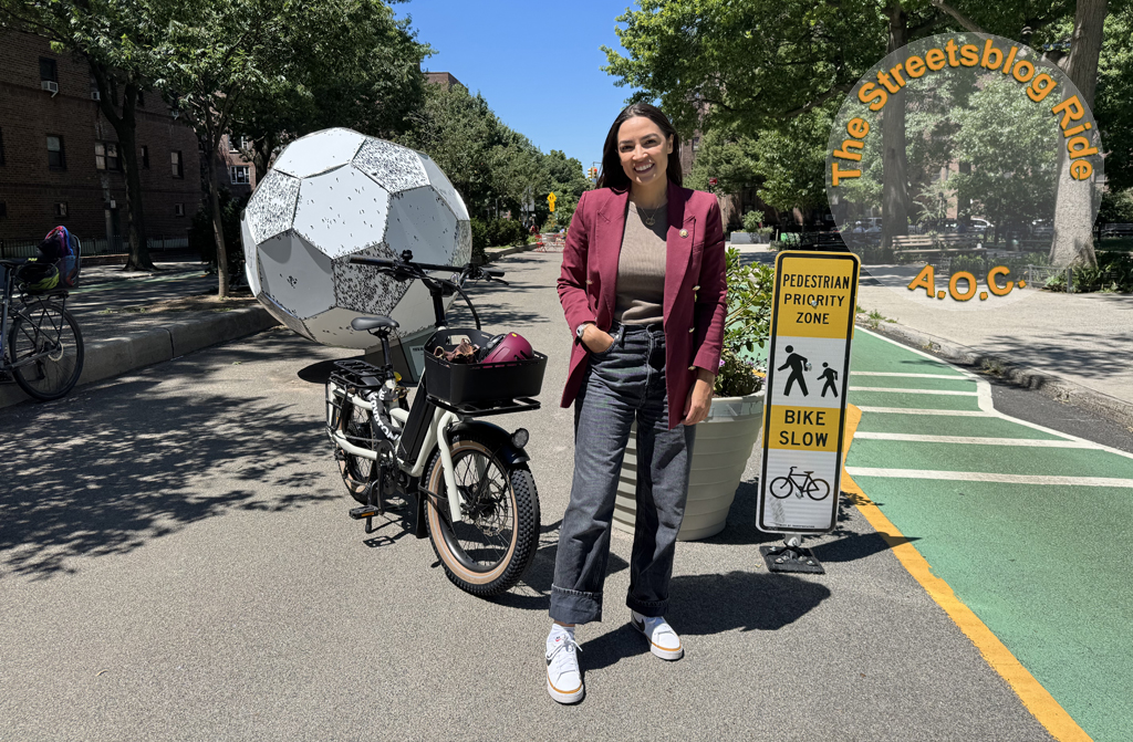 Ride Along: AOC On A Bike With Streetsblog!