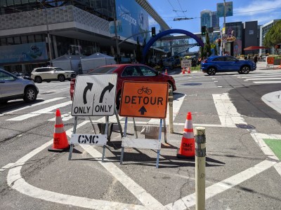 SFMTA Fails Again to Provide Safe Bike Lane Detour During Event