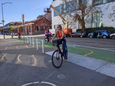 Beach Street Plastic Demarcated Bikeway Stub Opens